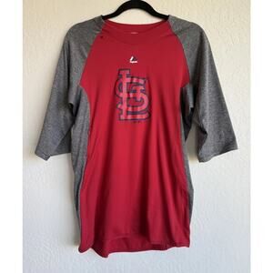 ST. LOUIS CARDINALS Baseball MAJESTIC Therma Base Training MEDIUM Shirt